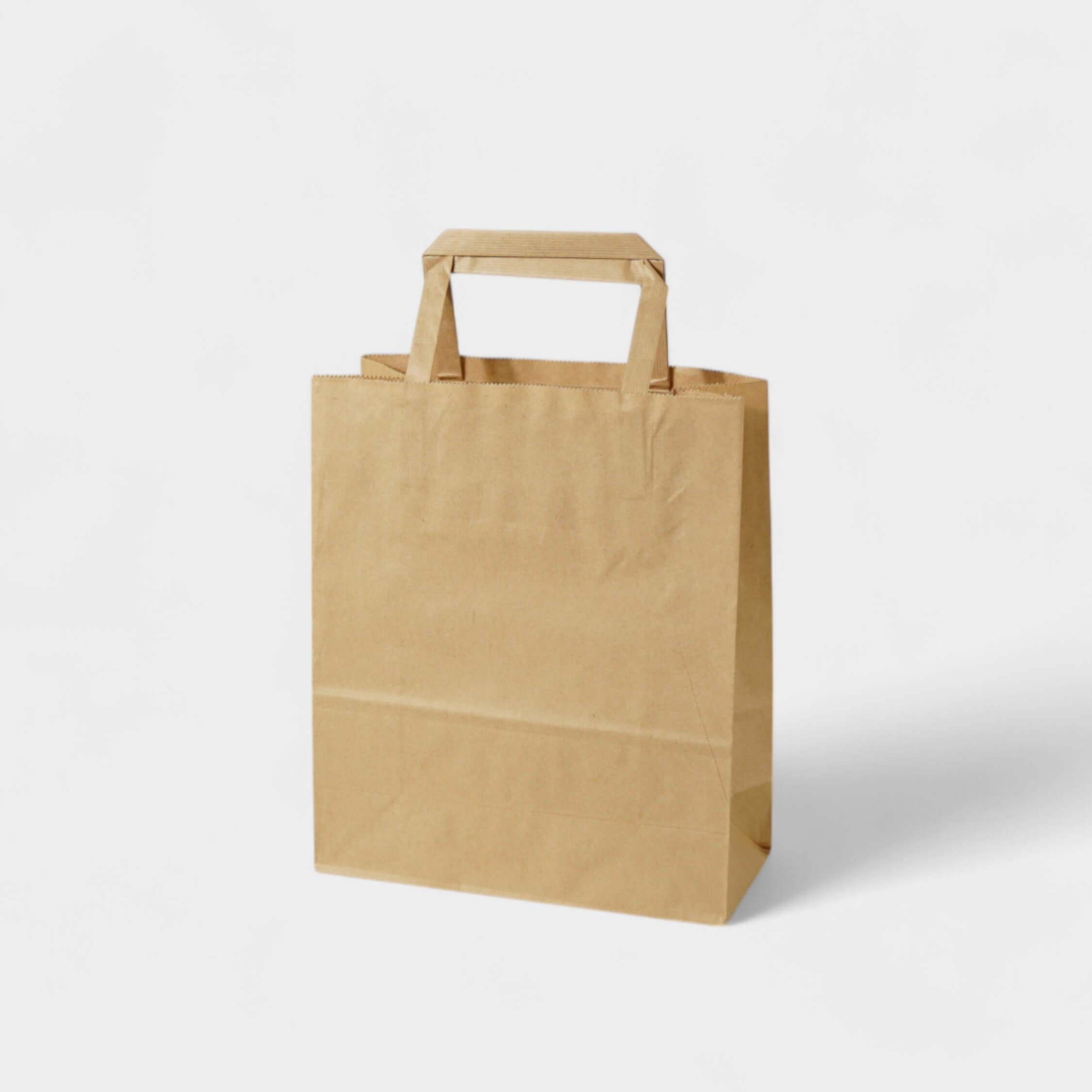 Natural Kraft Shopping Bag with Flat Paper Handles - image 1