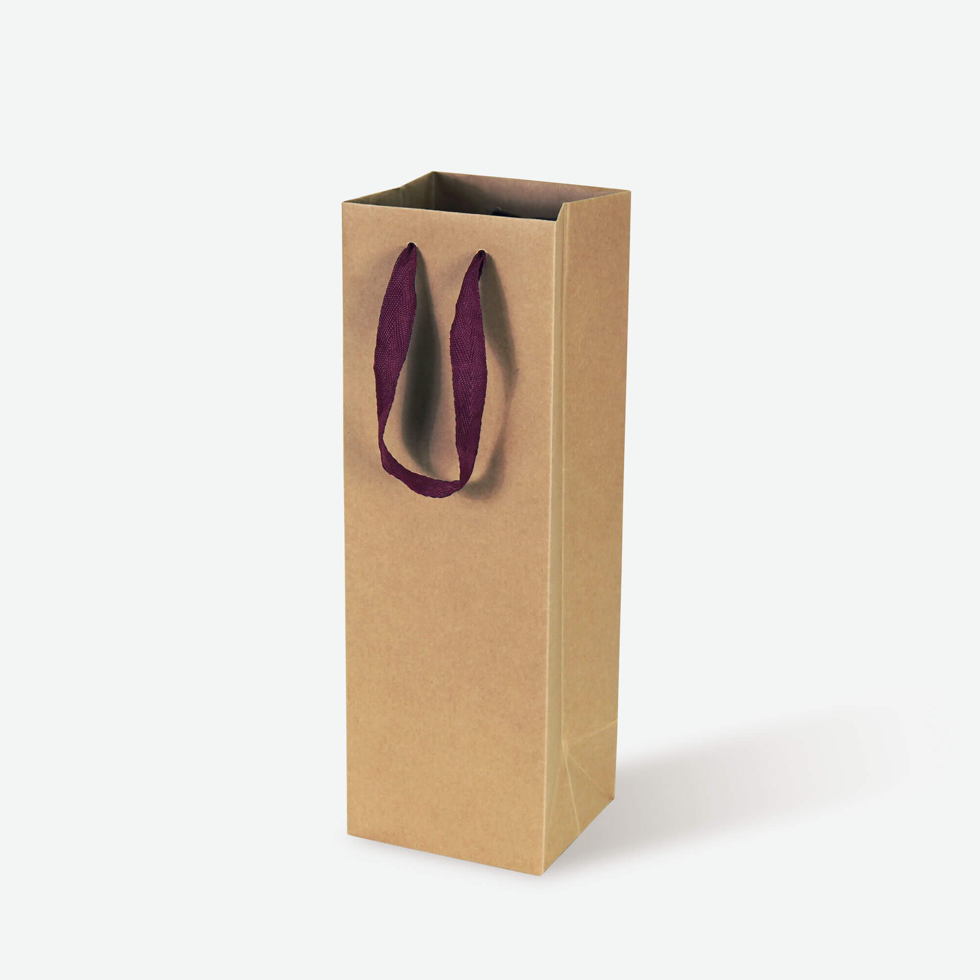 Natural Kraft Single Bottle Wine Bag with Cotton Rope Handles - image 1