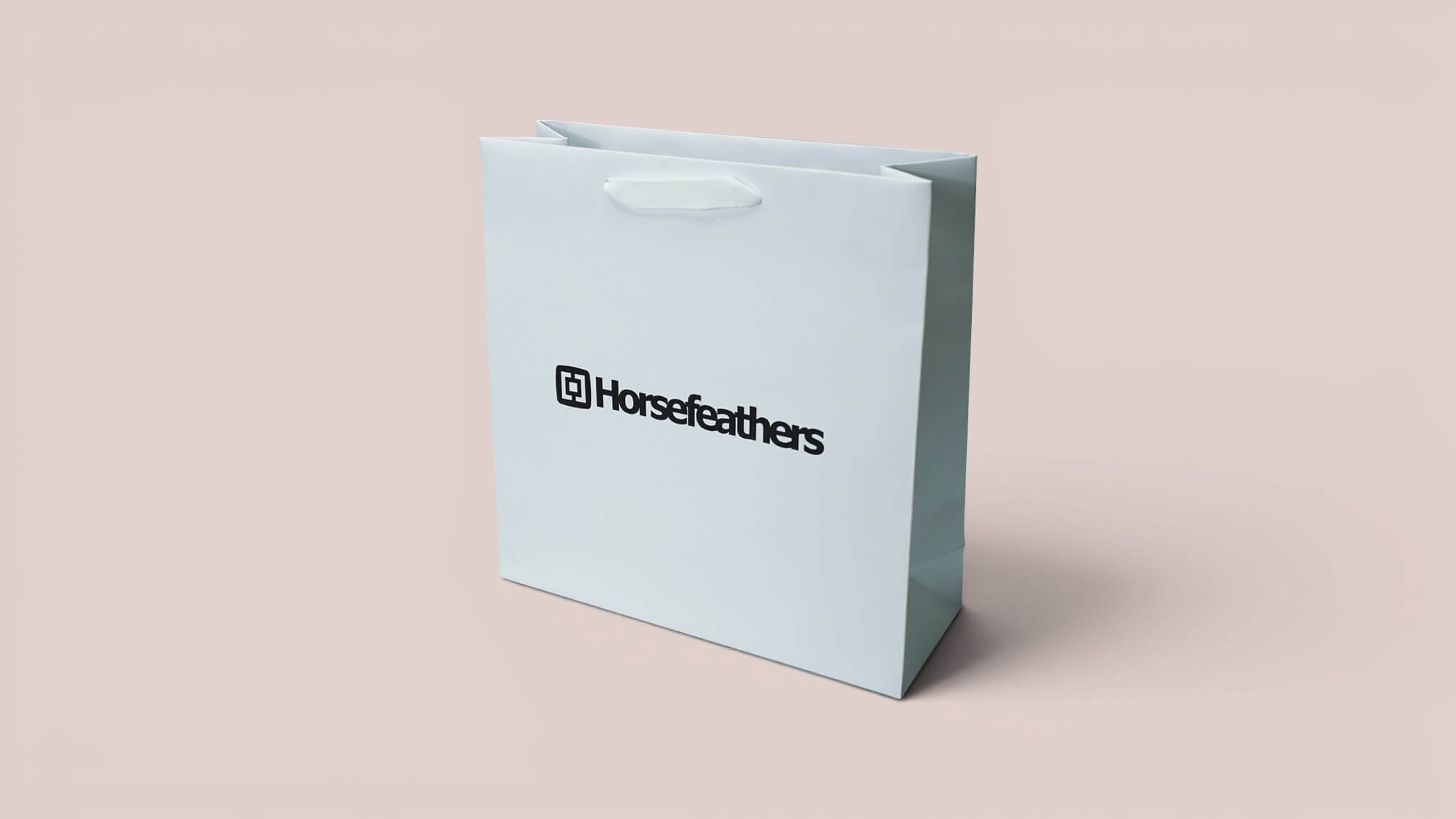 Matte laminated coated paper bag with one-color printing