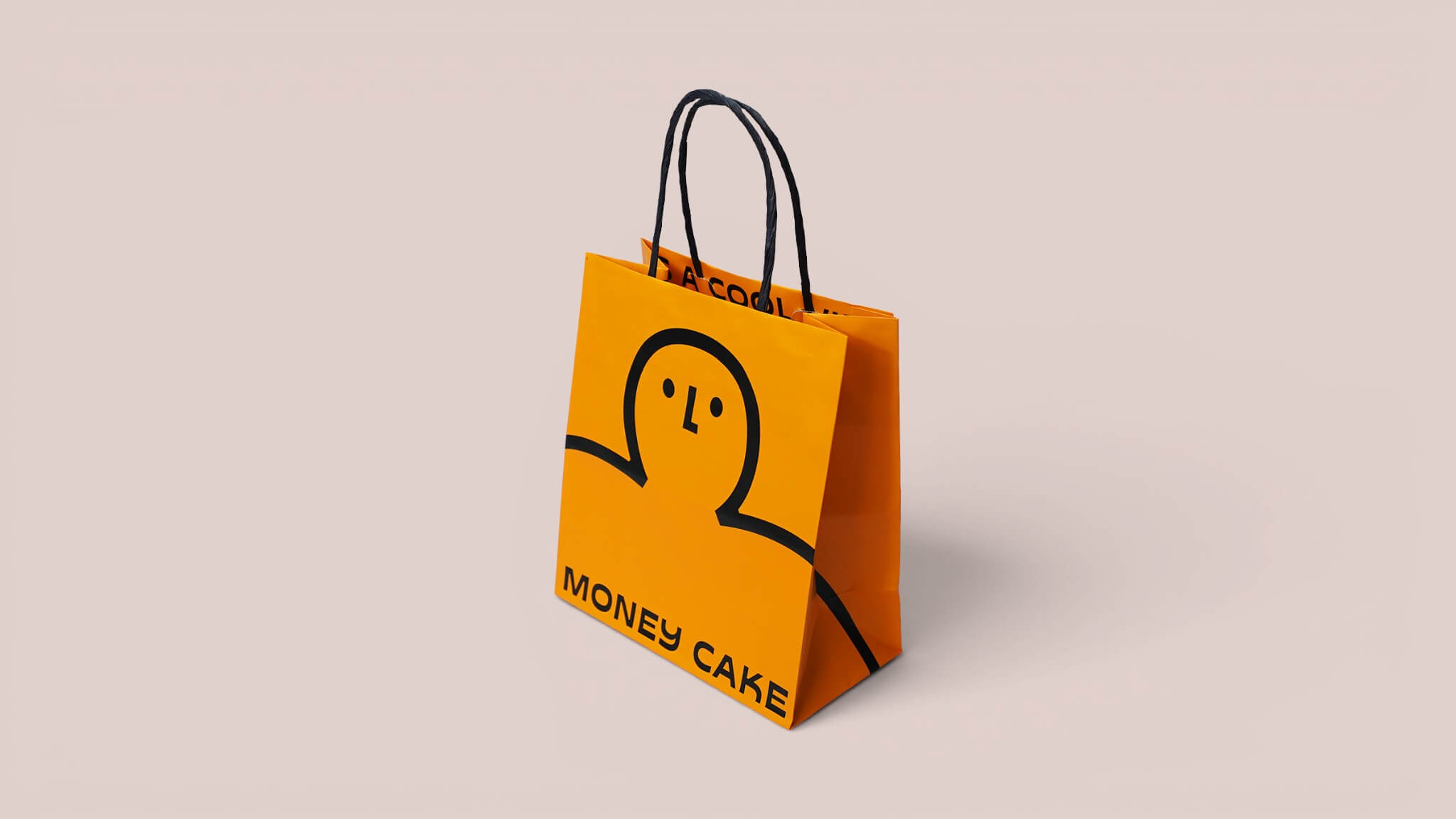 Matte laminated coated paper bag with two-color full-bleed printing