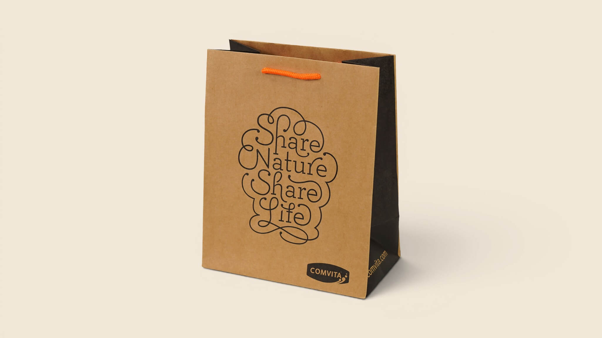 Custom branded paper bag